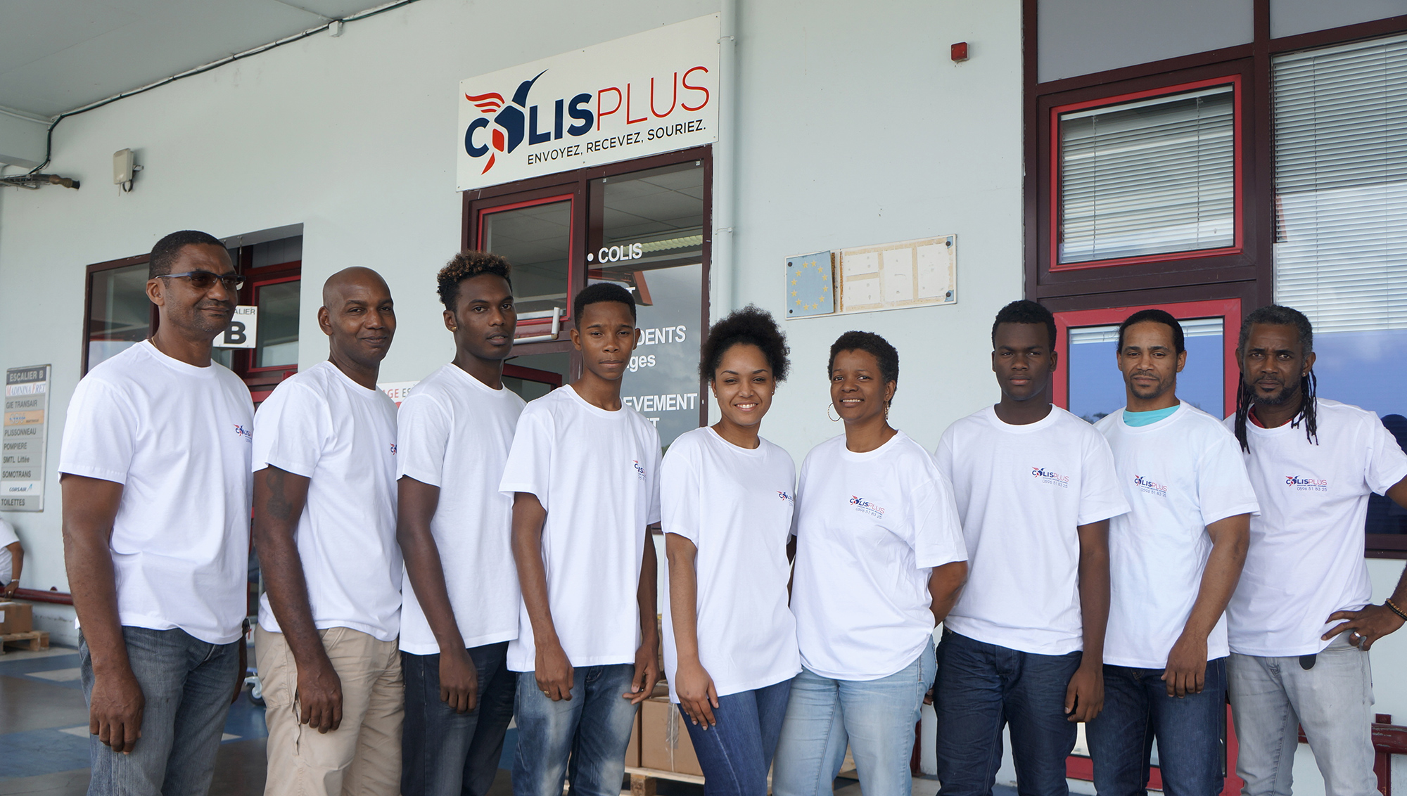 Photographie de l’équipe ColisPlus issue du site historique
